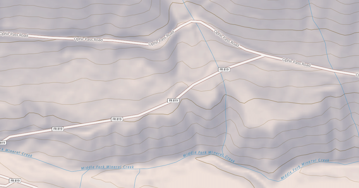 Map preview of OPHIR PASS BRANCH 1