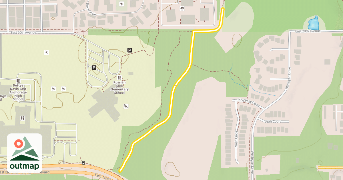 Map of Chester Creek Connector