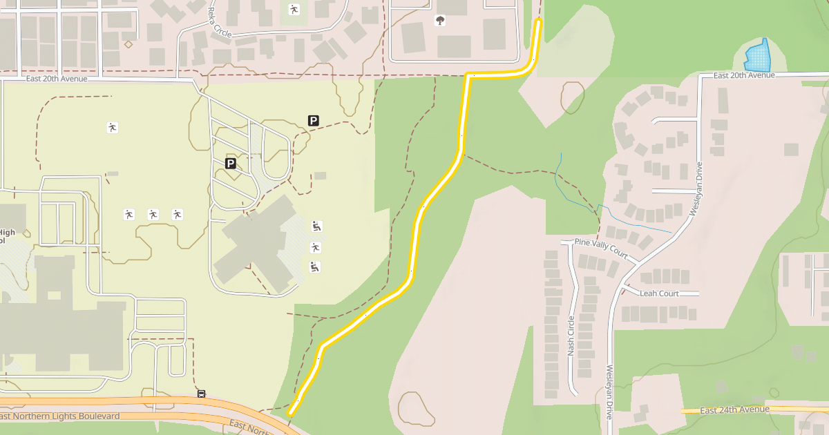 Map preview of Chester Creek Connector