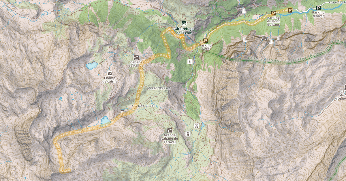 Map preview of Le Petit Pinier (antécime) — Les Mensals