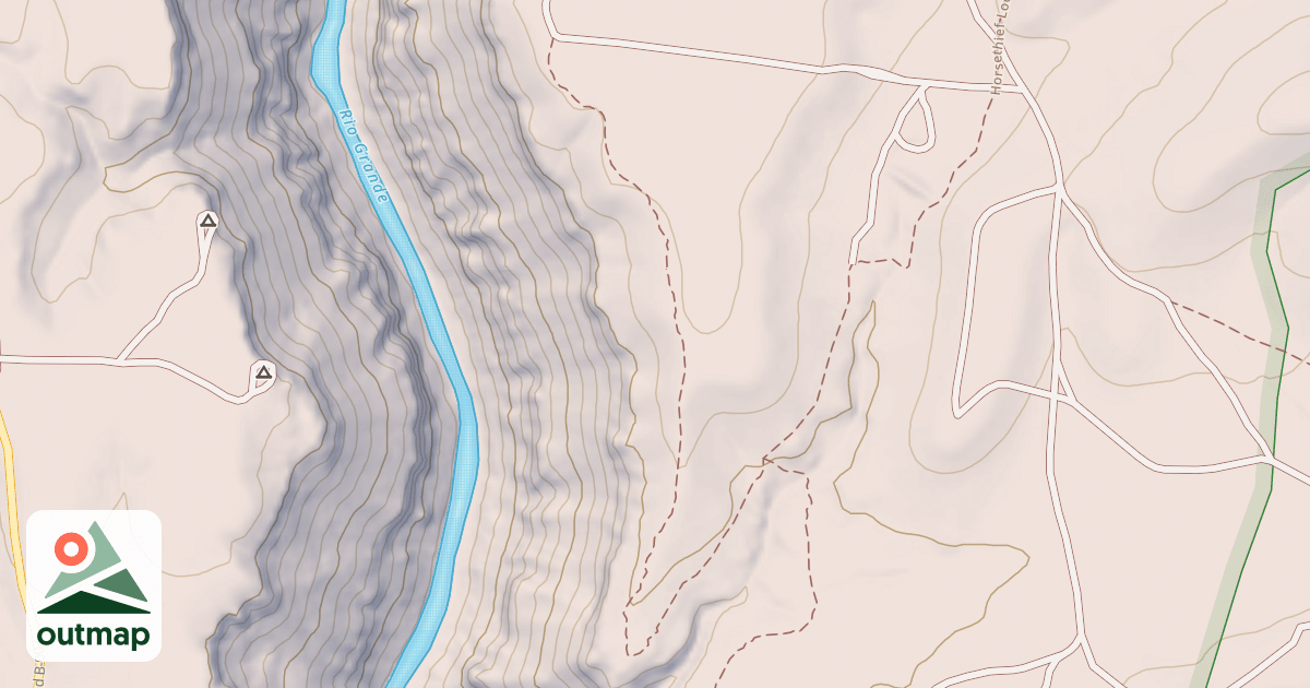 Map of East Rim Trail - South