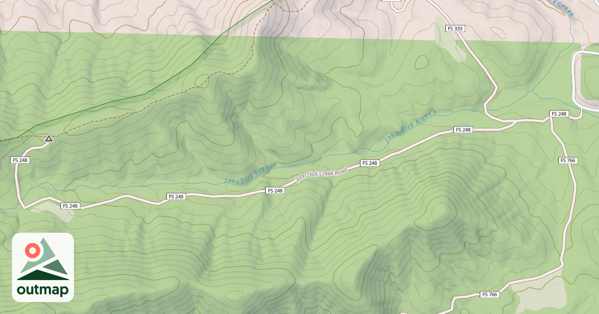 Map of JOHN DICK CREEK
