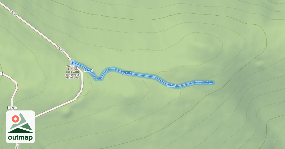 Map of Tuscarora Cutoff