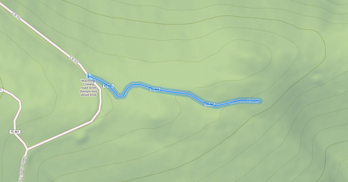 Map preview of Tuscarora Cutoff