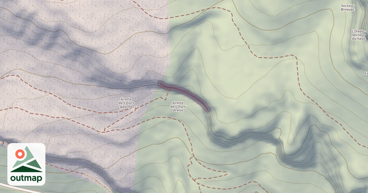Map of Falaise Grotte de l'Ours