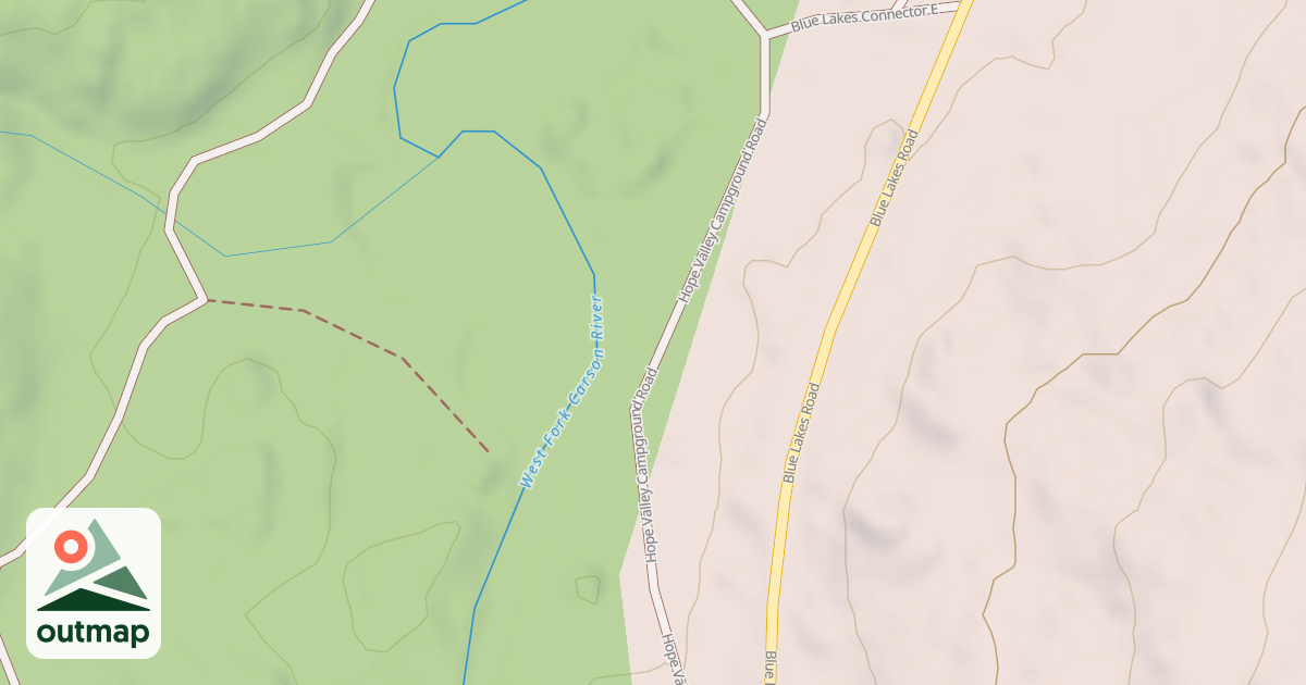 Map of HOPE VALLEY LOOP W
