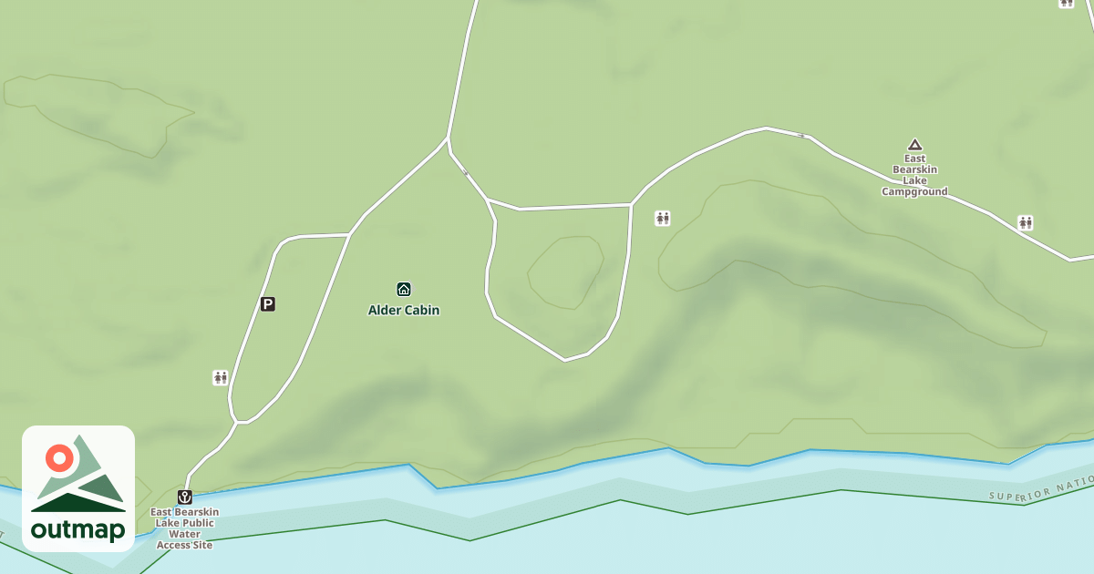 Map of EAST BEARSKIN LAKE CG SPUR B