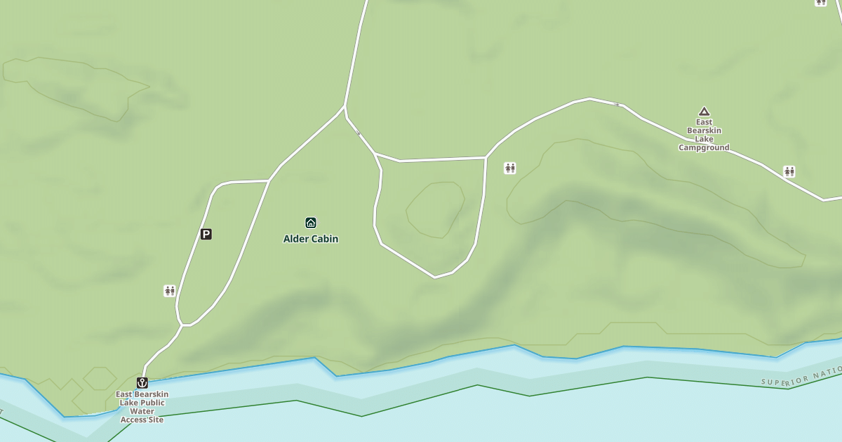 Map preview of EAST BEARSKIN LAKE CG SPUR B