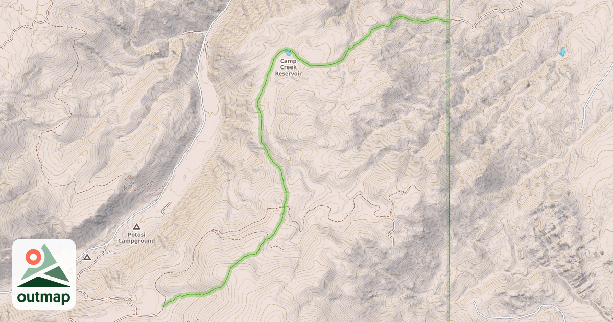 Map of Camp Creek Road