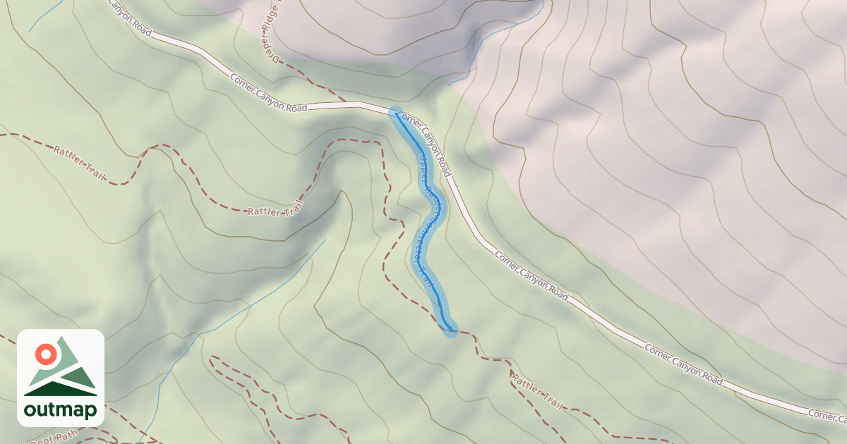 Map of Upper Rattler Connector Trail