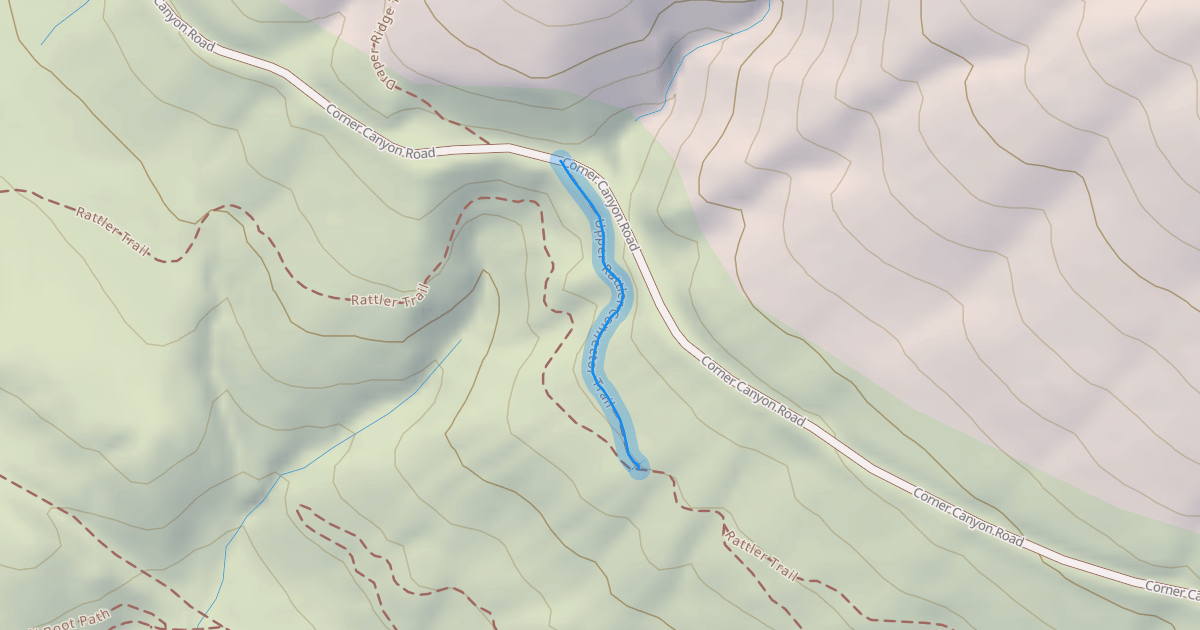 Map preview of Upper Rattler Connector Trail