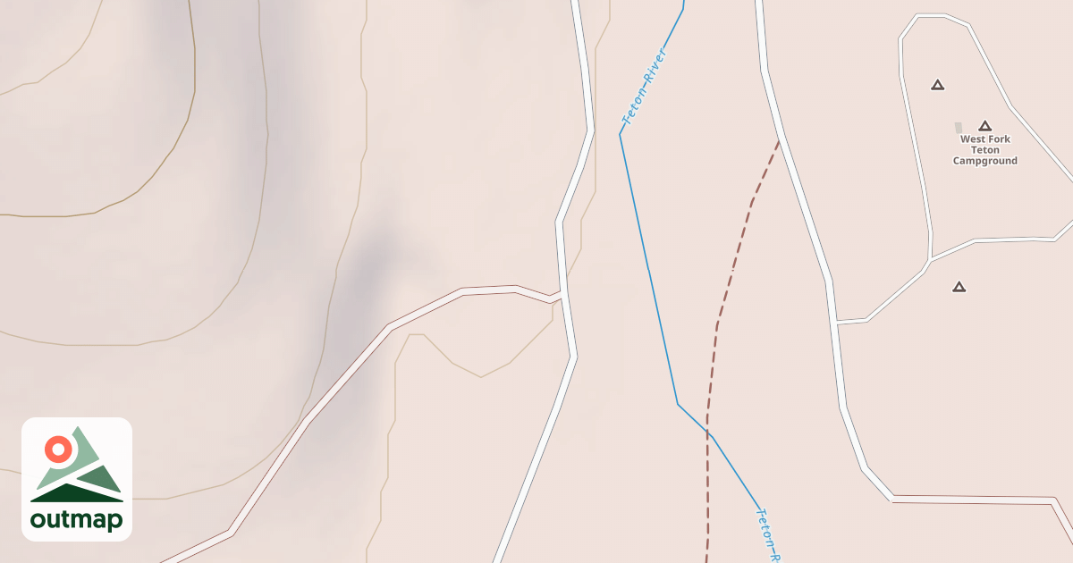 Map of WEST FORK TETON RIVER