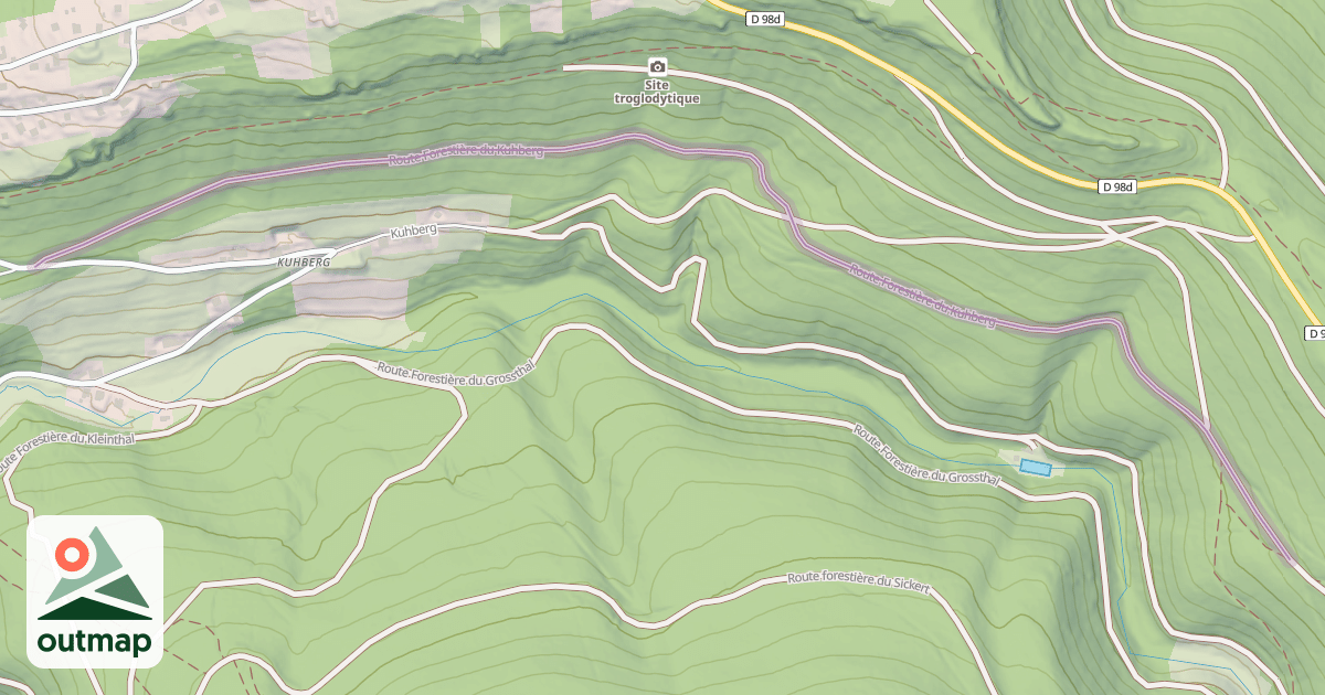 Map of Route Forestière du Kuhberg