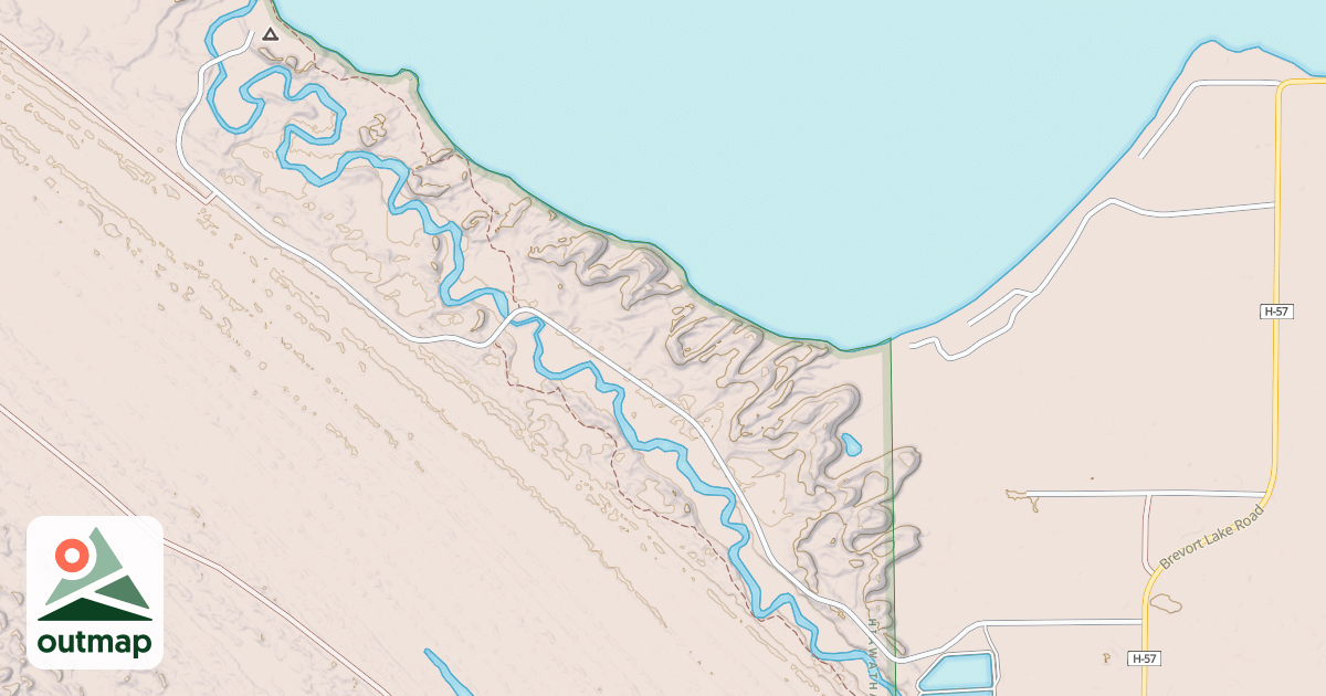 Map of BREVOORT RIVER