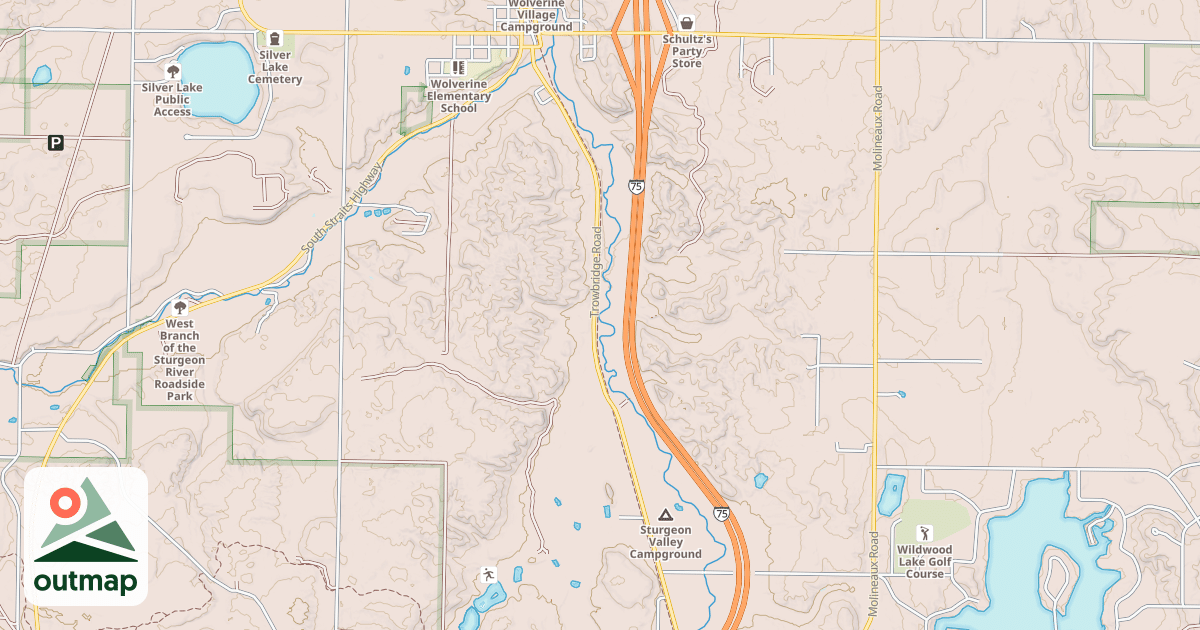 Map of North Central State Trail