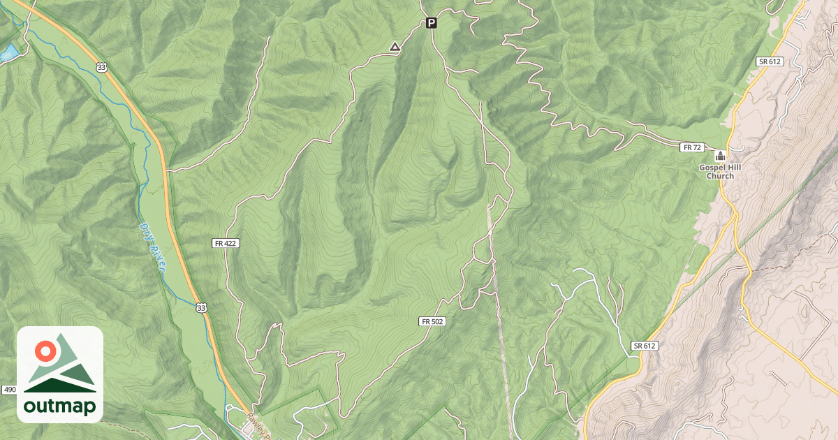 Map of SECOND MOUNTAIN