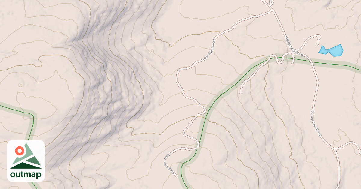 Map of BLUE BASIN ROAD