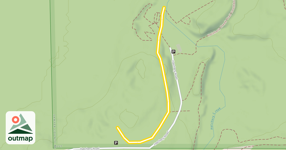 Map of Hatchery Ski Trail