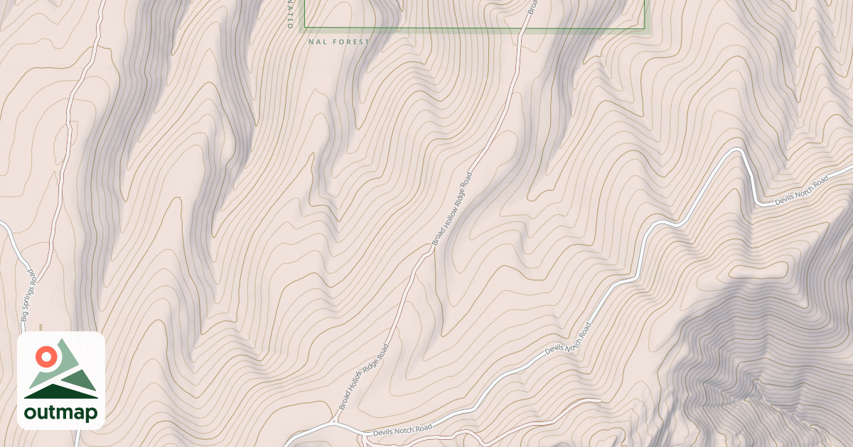 Map of BROAD HOLLOW RIDGE