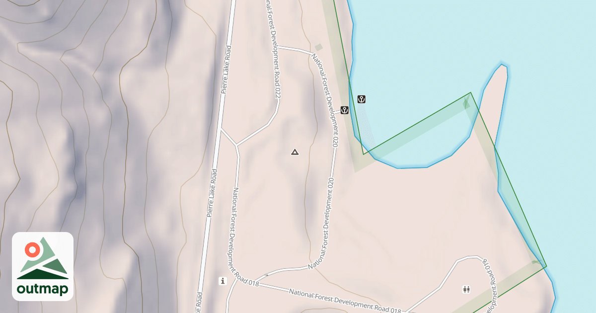 Map of PIERRE LAKE BOAT LAUNCH