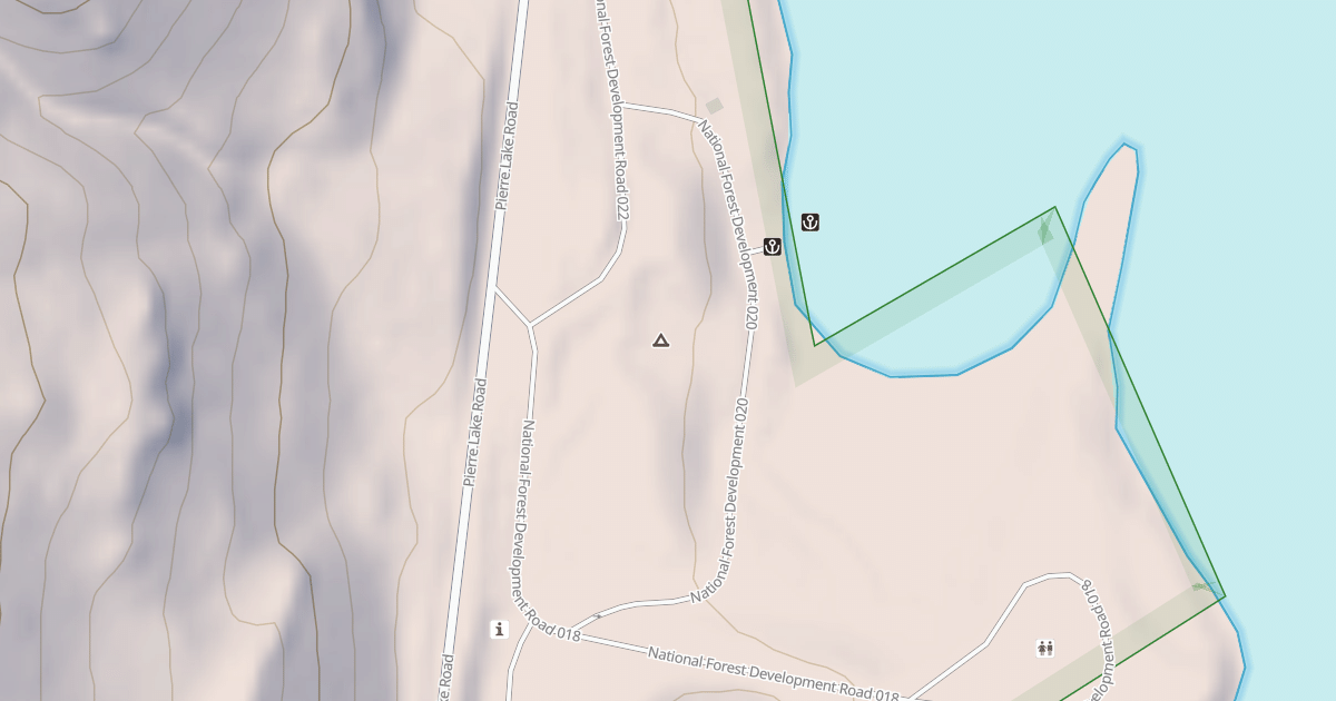 Map preview of PIERRE LAKE BOAT LAUNCH
