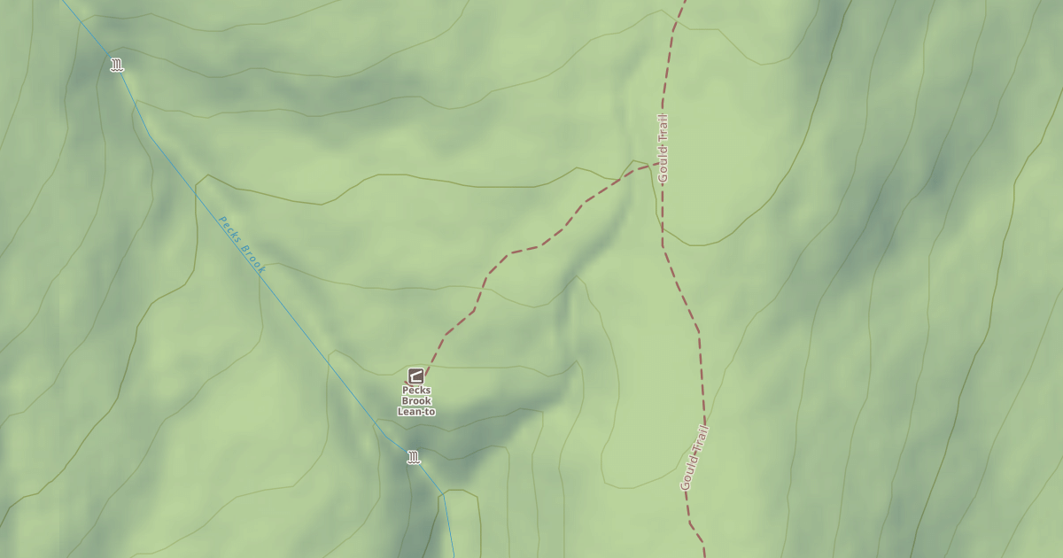 Map preview of Pecks Brook Shelter Trail
