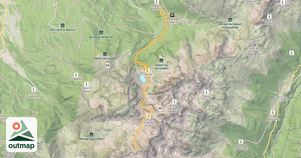 Map of Col du Rocher de l'Homme — Prabert