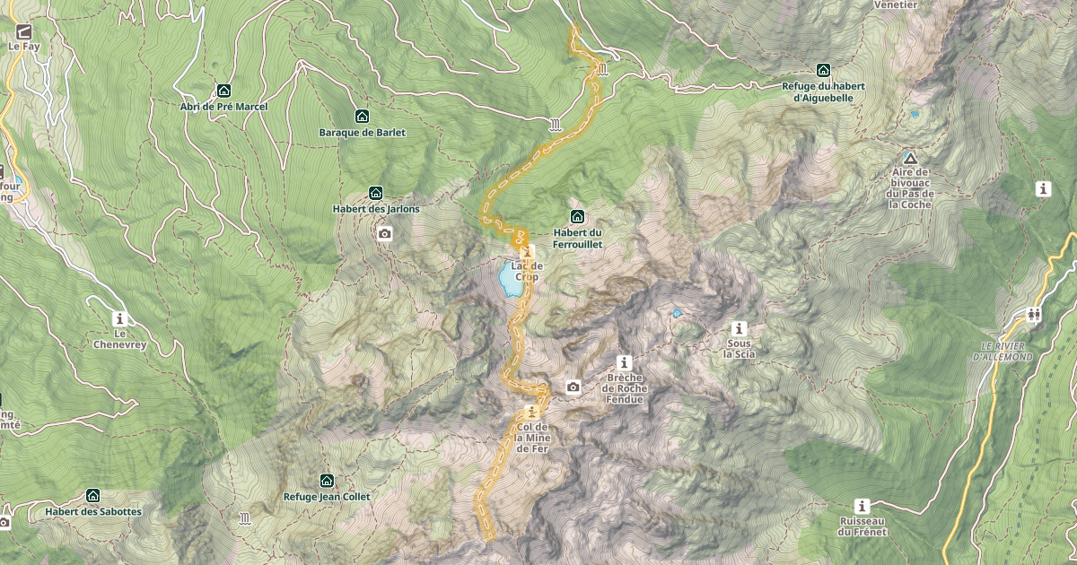 Map preview of Col du Rocher de l'Homme — Prabert