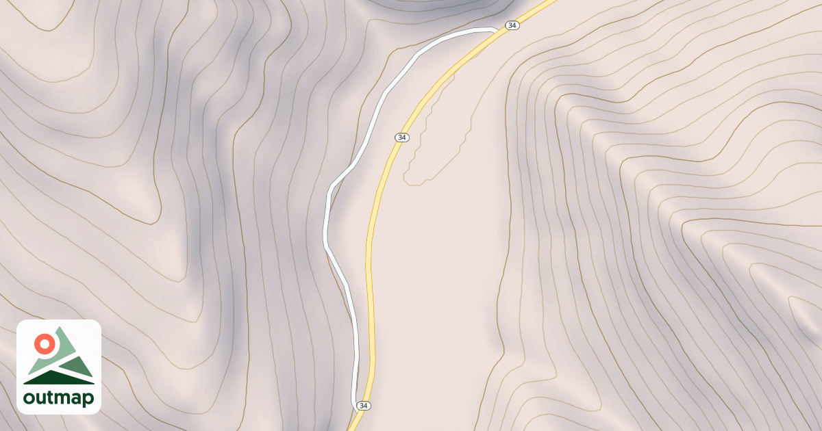 Map of OLD HWY 34 ALIGNMENT