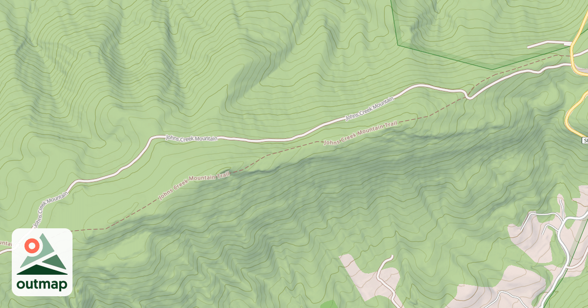 Map of JOHNS CREEK MOUNTAIN