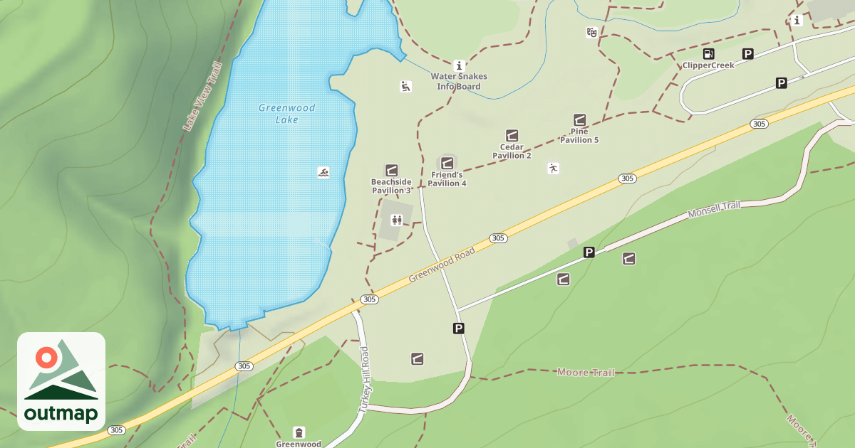 Map of Greenwood Furnace State Park Trails