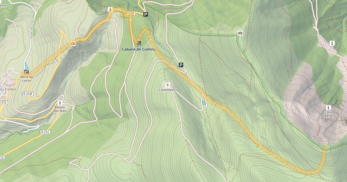 Map preview of Côte Belle — Villelonge