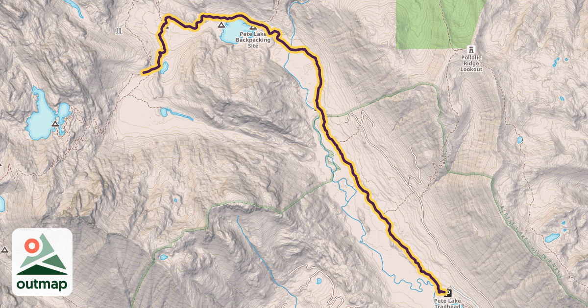 Map of Pete Lake Trail