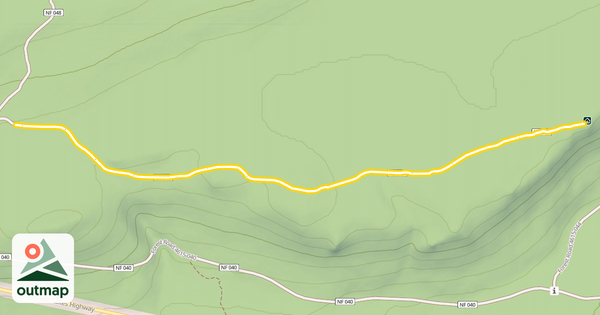Map of Forest Road 4615-046