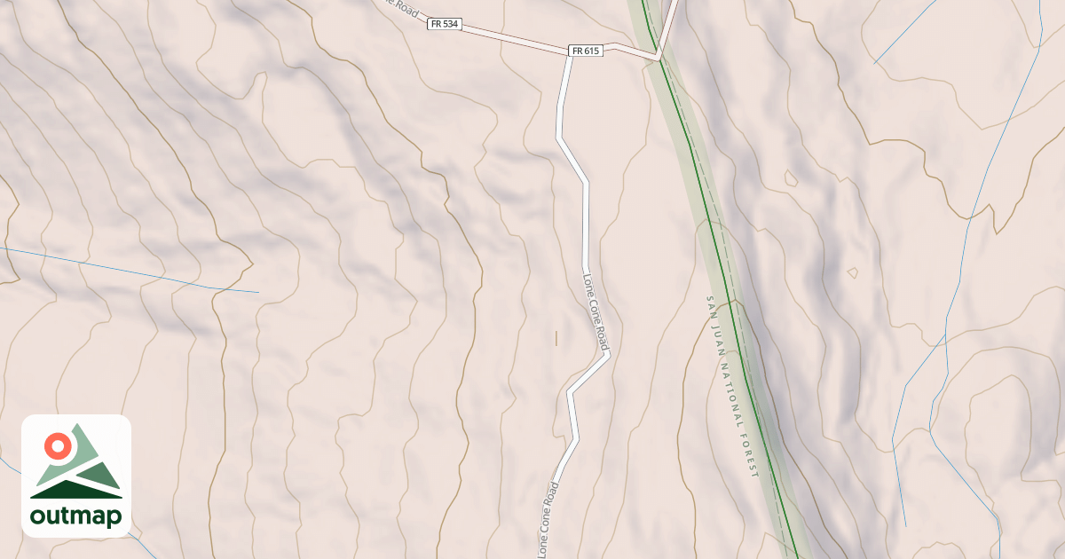 Map of LONE CONE