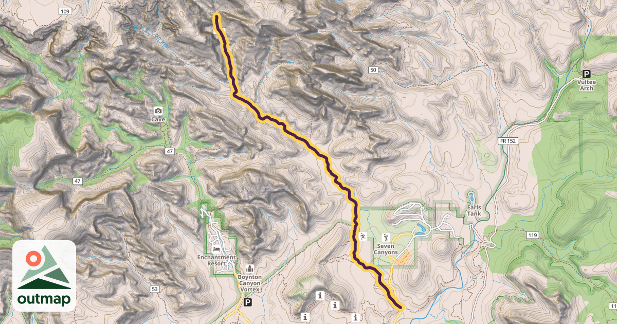 Map of Long Canyon Trail