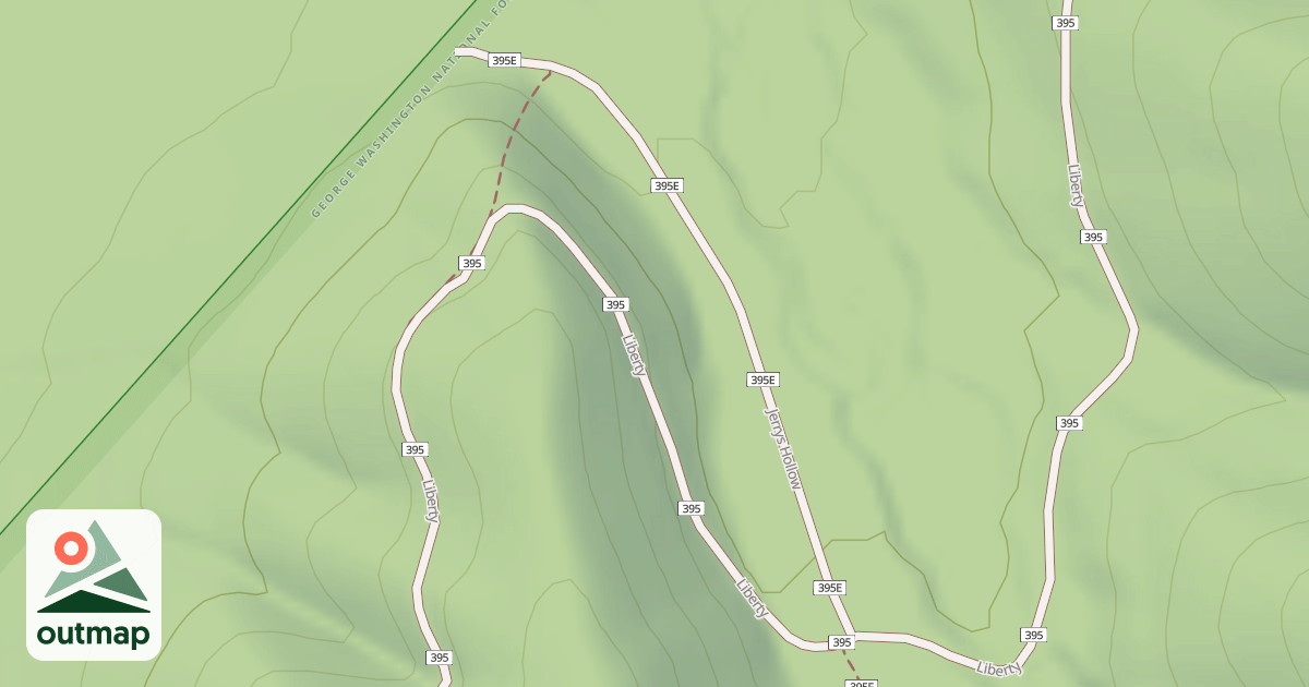 Map of JERRYS HOLLOW