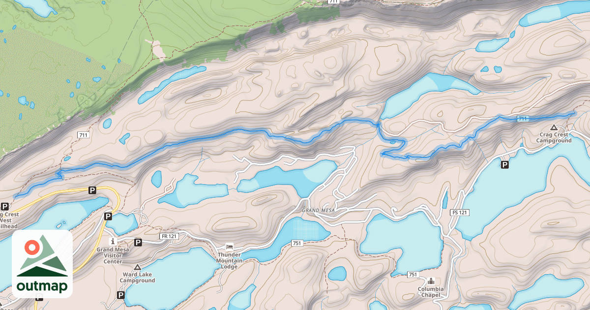 Map of Crag Crest Loop Trail