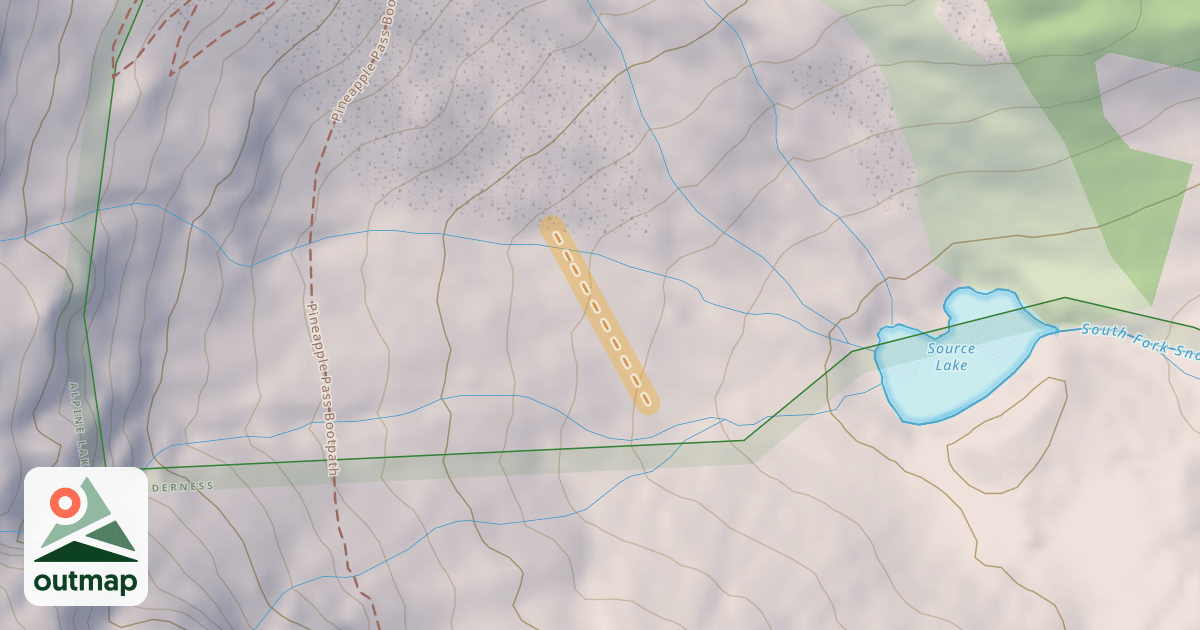 Map of Chair Peak Ski Tour