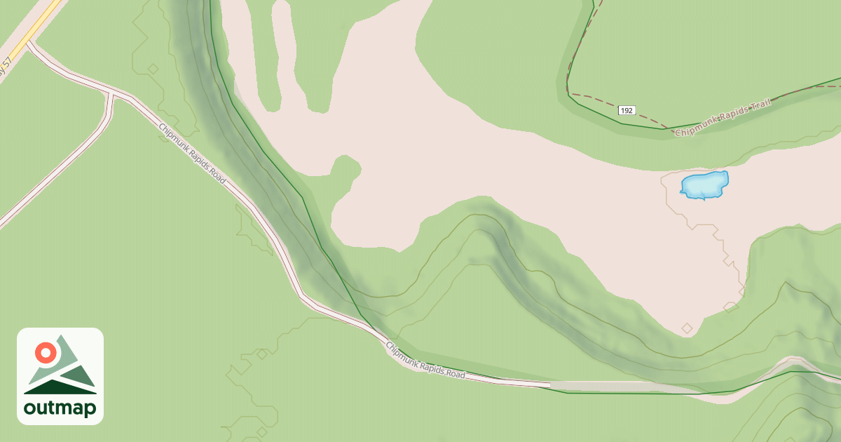 Map of CHIPMUNK RAPIDS