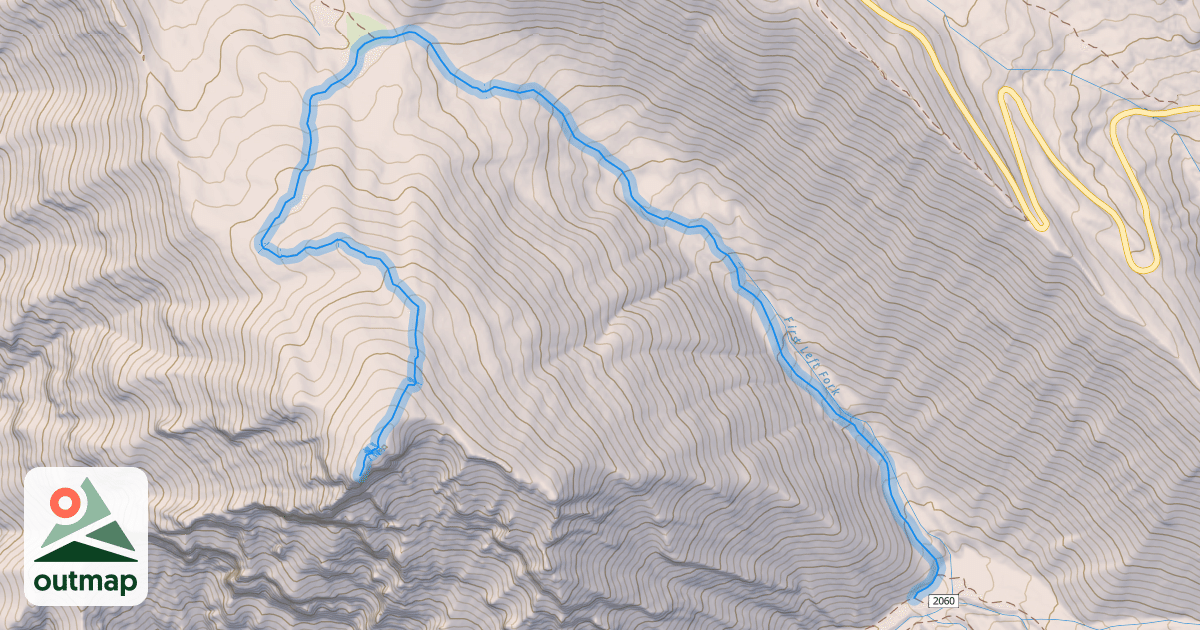 Map of Kyhv Peak Trail