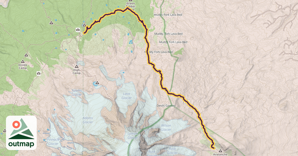 Map of Highline Trail #114
