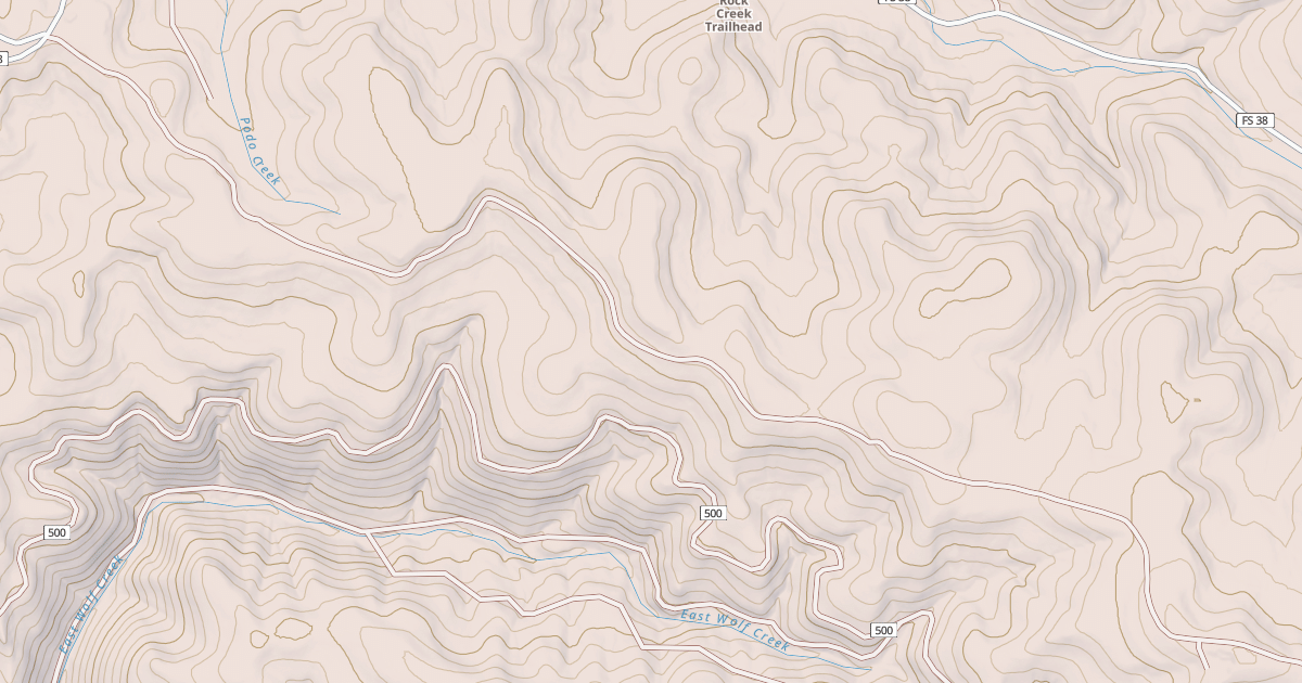 Map preview of USFS National Forest System Roads {B530903F-AFAA-46BD-A236-C56E63AE0847}