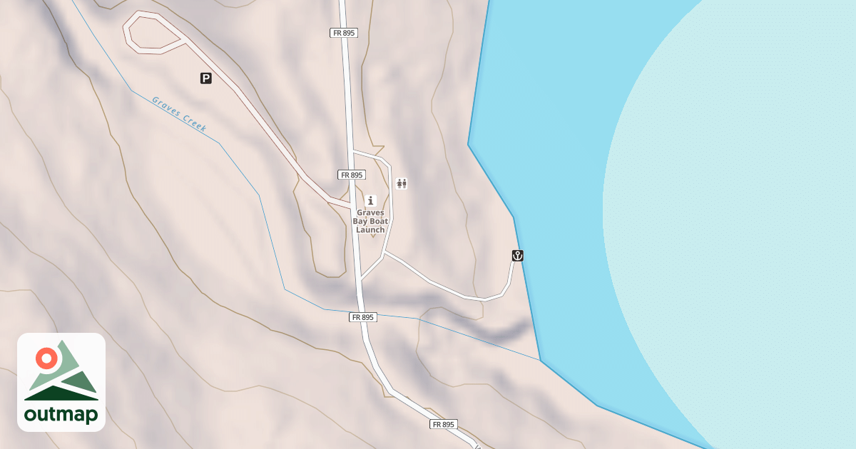 Map of GRAVES BAY BOAT LAUNCH
