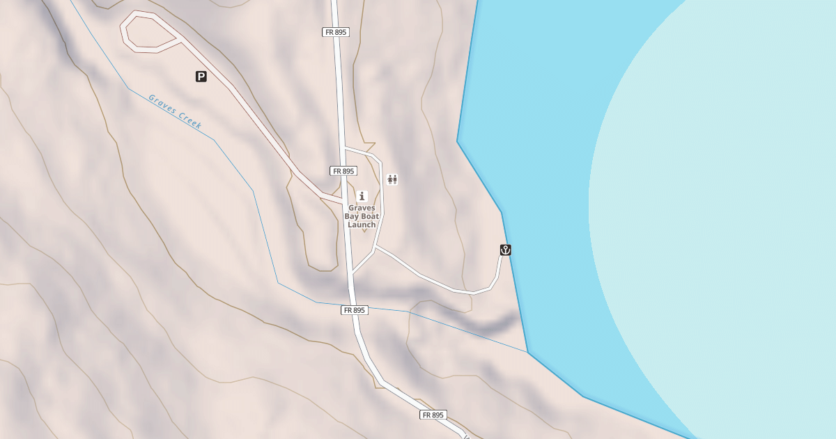 Map preview of GRAVES BAY BOAT LAUNCH