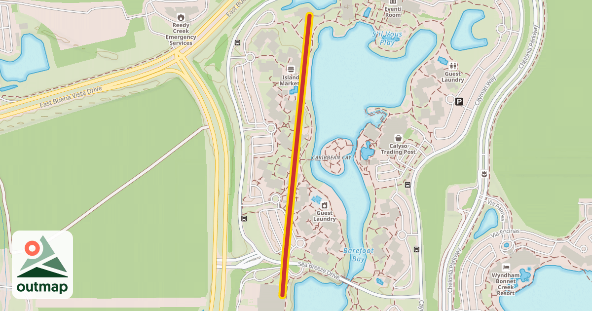 Map of Disney Skyliner