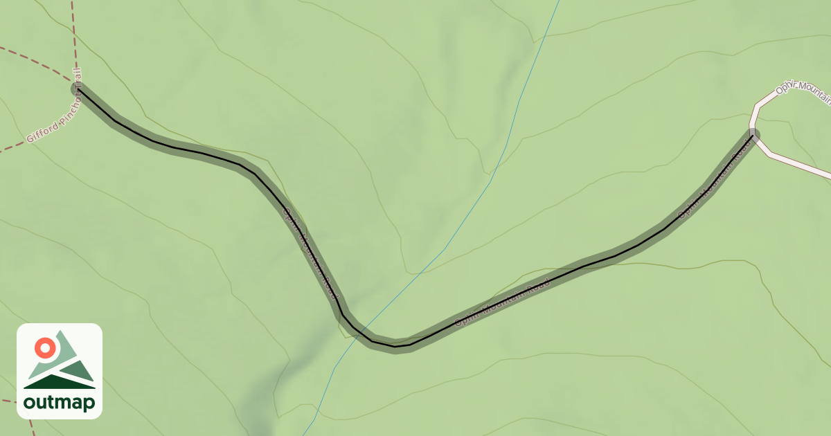 Map of Ophir Mountain Road