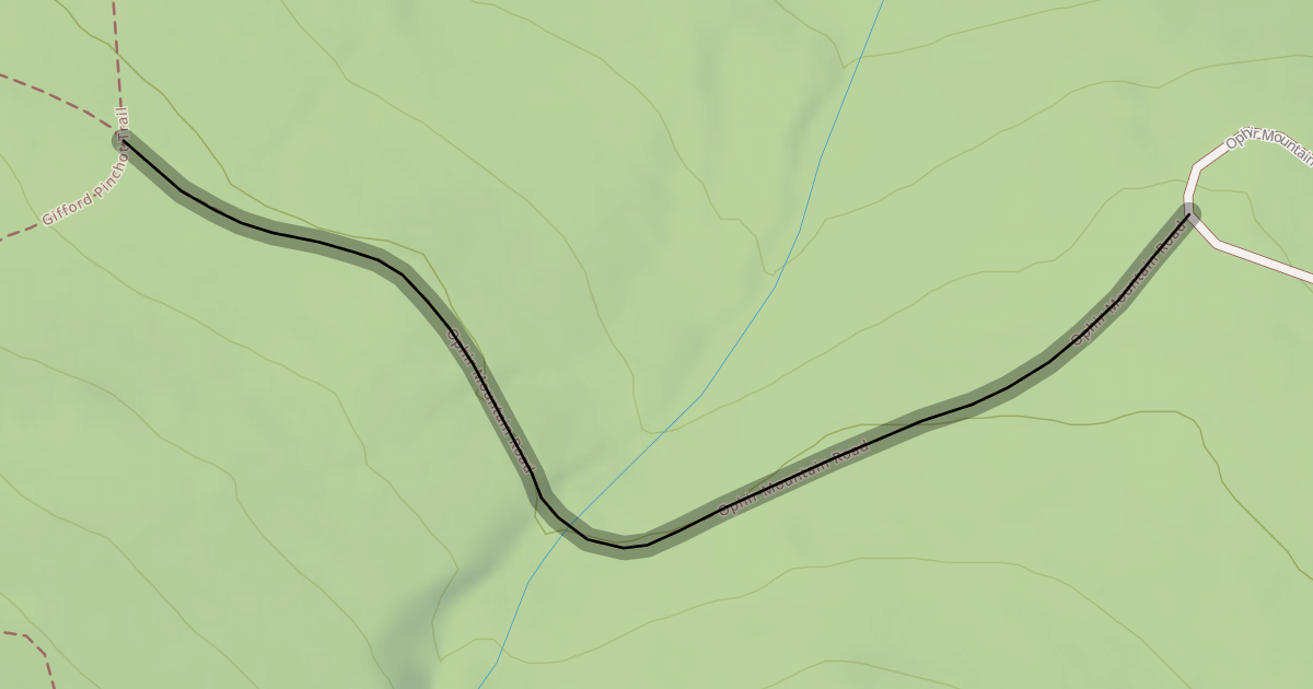 Map preview of Ophir Mountain Road