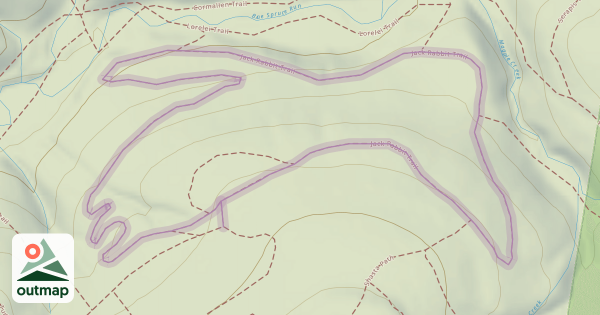 Map of Jack Rabbit Trail
