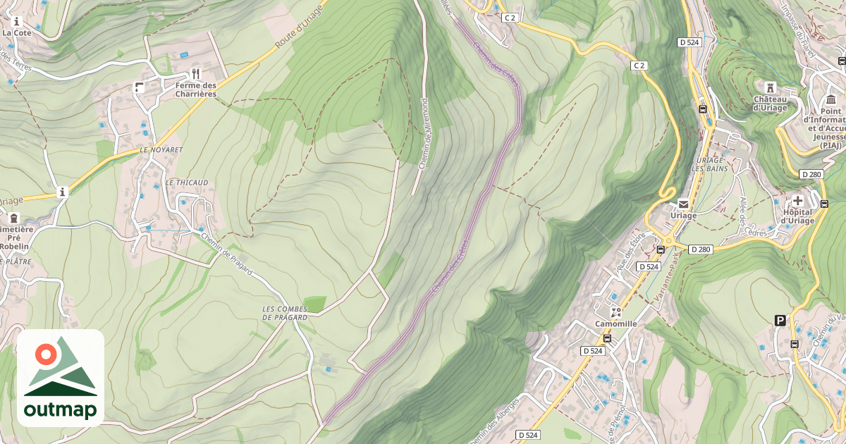 Map of Chemin des Crêtes